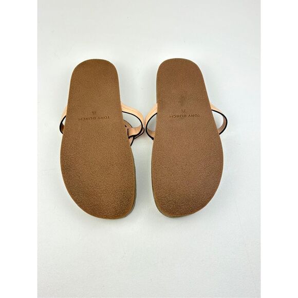 Tory Burch Miller Cloud Sandals Womens 7.5 Bright Peach Natural w/ Box & Bag X22 - Picture 9 of 14